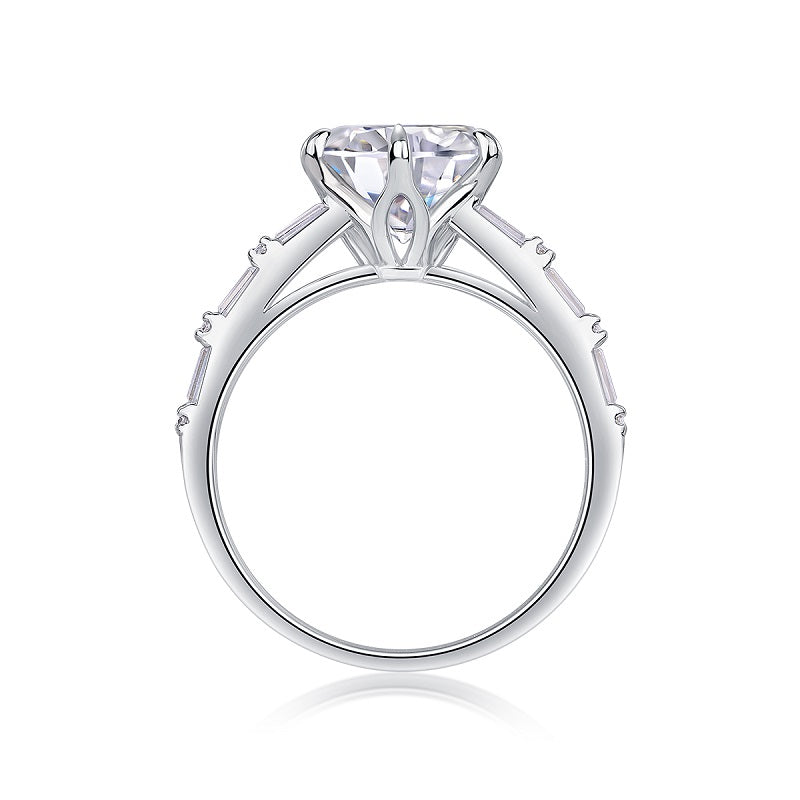 1Vanilla - A Fashionable And Luxurious Jewelry Piece Set With 3 - carat Moissanite S925 Sterling Silver And Platinum - plated Diamond Prohibit TikTok sales - 5 - CJ