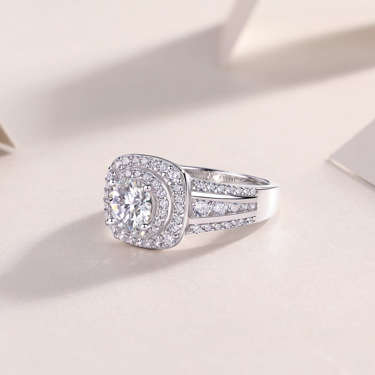 1Starry Sky Crown - A Fashionable Jewelry Ring Set With 1 - carat Moissan Diamond S925 Sterling Silver And Platinum - plated Diamond Prohibit TikTok sales - 5 - CJ