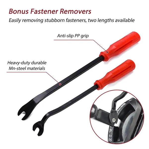 13 Pcs Car Trim Removal Tool Auto Door Panel Clip Dash Plastic Interior Radio Body Open Pry Kit - 5 - CJ
