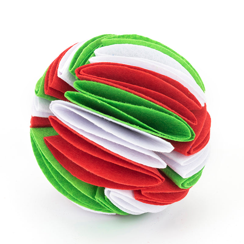 Foldable Dog Snuffle Ball Dog Training Toys Increase IQ Pet Cat Training Games Feeding Intelligence Toy - 4 - CJ - L - White red green - CJGY1452446 - L - White red green