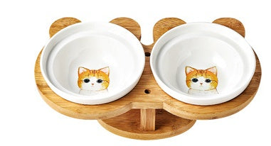 Ceramic Pet Products Cat Bowl - 0 - CJ - Ginger cat - CJMY174329203CX