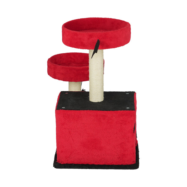 Halloween Cat Climbing Frame Gothic Cat Tree, Cat Tower With Spacious Cat Condo, 2 Padded Perches, Spider Toy, Scratching Posts, Scratching Ladder For Large Cats, Red & Black - 5 - CJ