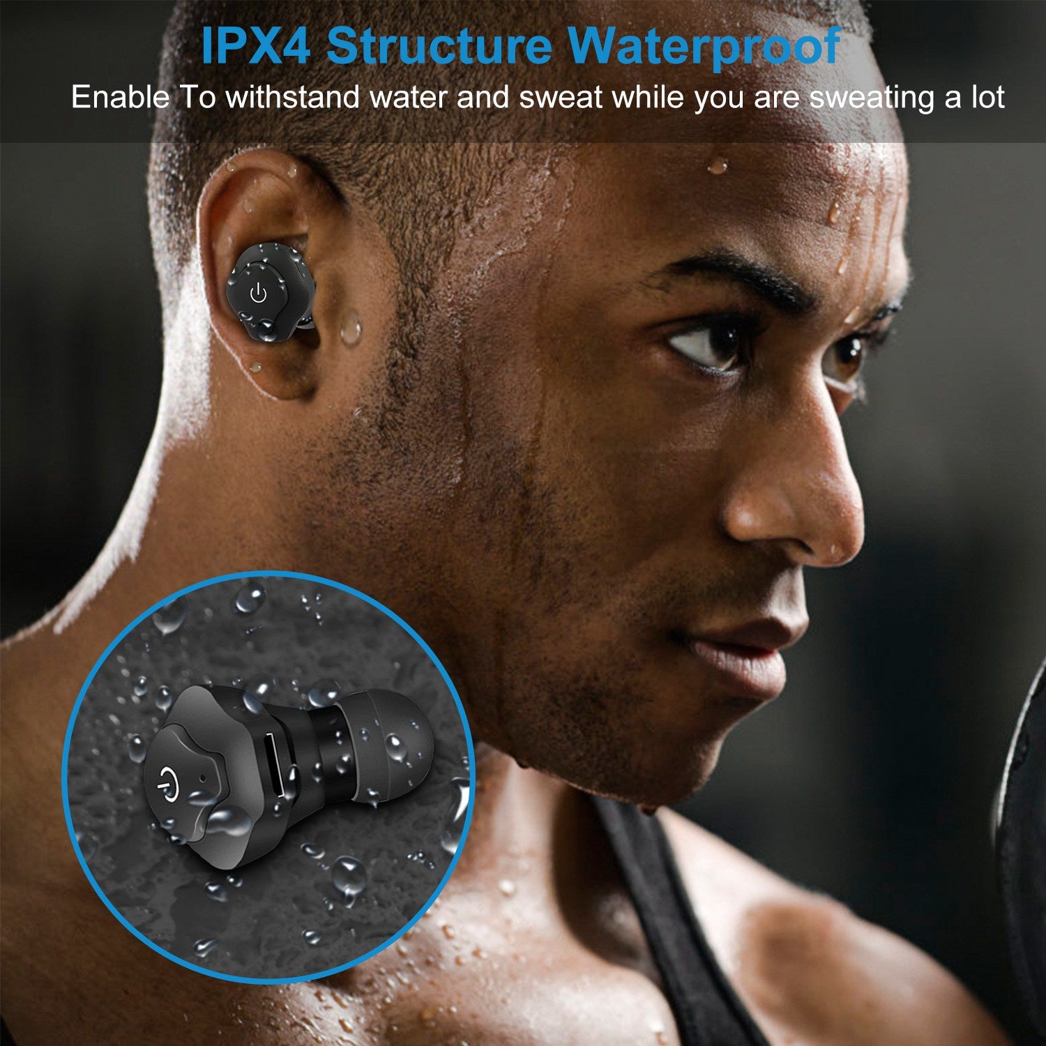 1 Pair True Wireless Earbuds CSR V4.2 In - ear Stereo Headsets IP44 Waterproof Apt - X TWS Headphones Noise Cancelling With Mic For Business Driving Walking - 5 - CJ