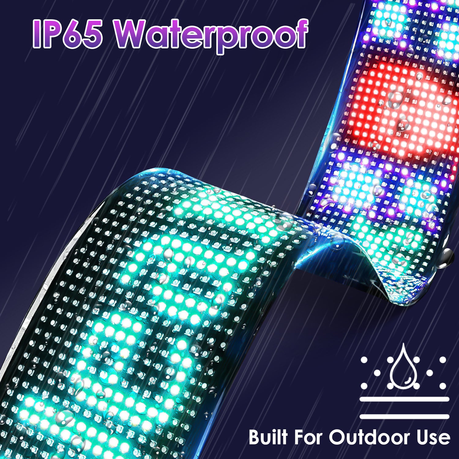 2Pack 16x96 Matrix Devil Eyes Lights For Car Ultra - thin Programmable LED Car Signs With APP Remote Control DIY Design Text Patterns Animations - 5 - CJ