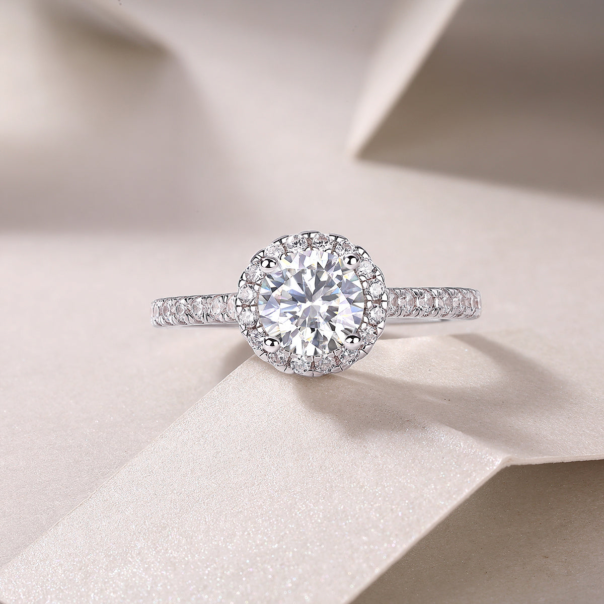 1Hug Your Lover With A Large Diamond Ring Luxury Fashion Set With Moissanite Silver Ring Prohibit Tk Sales - 5 - CJ