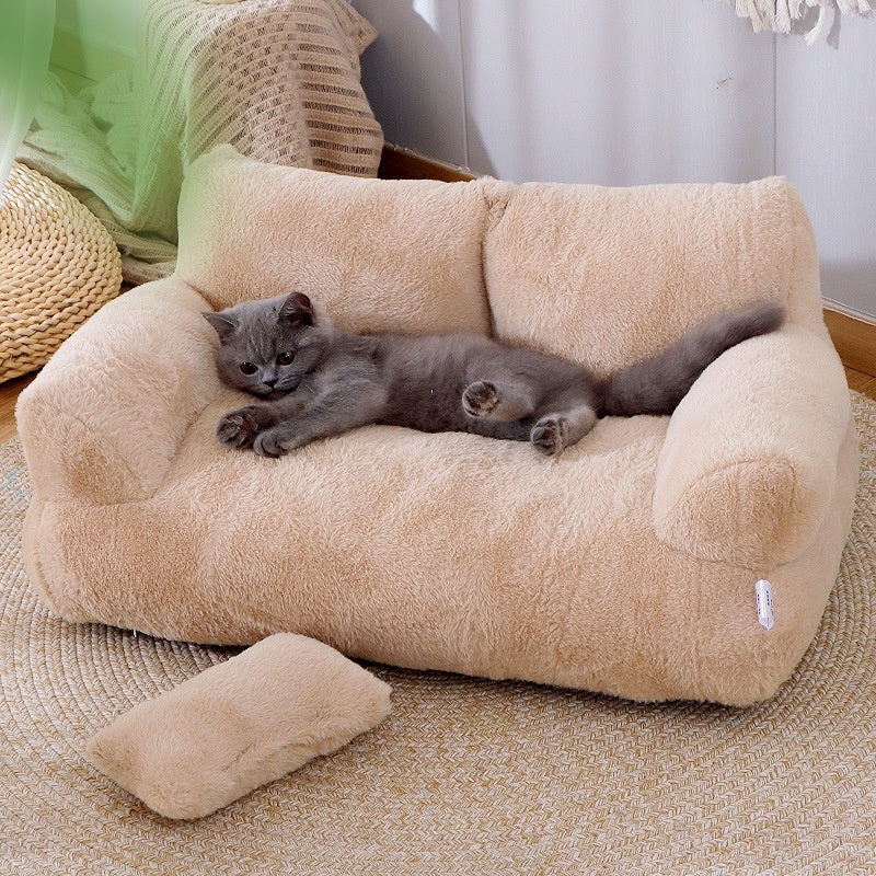 Luxury Cat Bed Sofa Winter Warm Cat Nest Pet Bed For Small Medium Dogs Cats Comfortable Plush Puppy Bed Pet Supplies - 0 - CJ