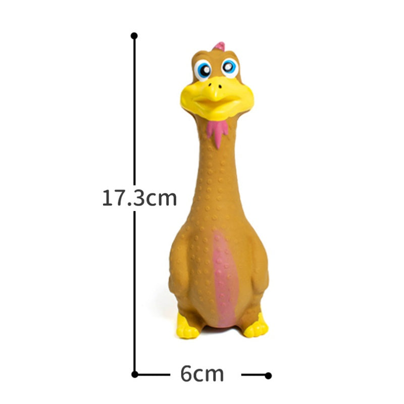 3pcs Latex Screaming Chicken Toys Eco Friendly TPR Pet Squeaky Dog Interactive Play Chew Toys - 5 - CJ