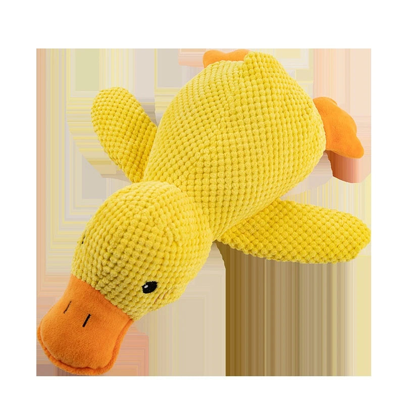 Pet Plush Toy Dog Calming Duck Stuffed Duck Toys Chew Toy Squeaky For Puppy Pet Teeth Cleaning Chew Pillow Toy Pet Supplies - 5 - CJ