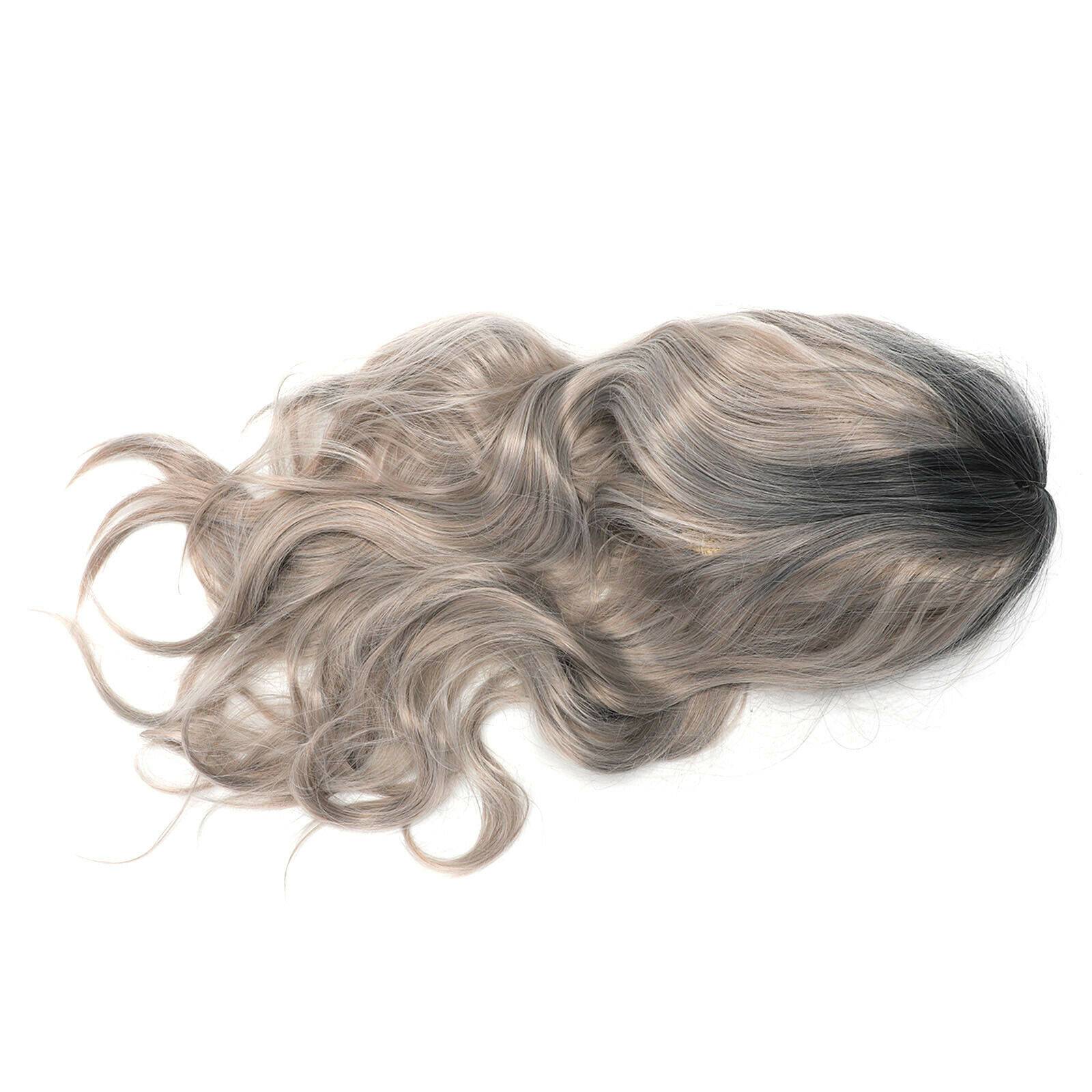 Brown Gold Blonde Long Wavy Wig Synthetic Curly Hair Cosplay Fashion - 5 - CJ