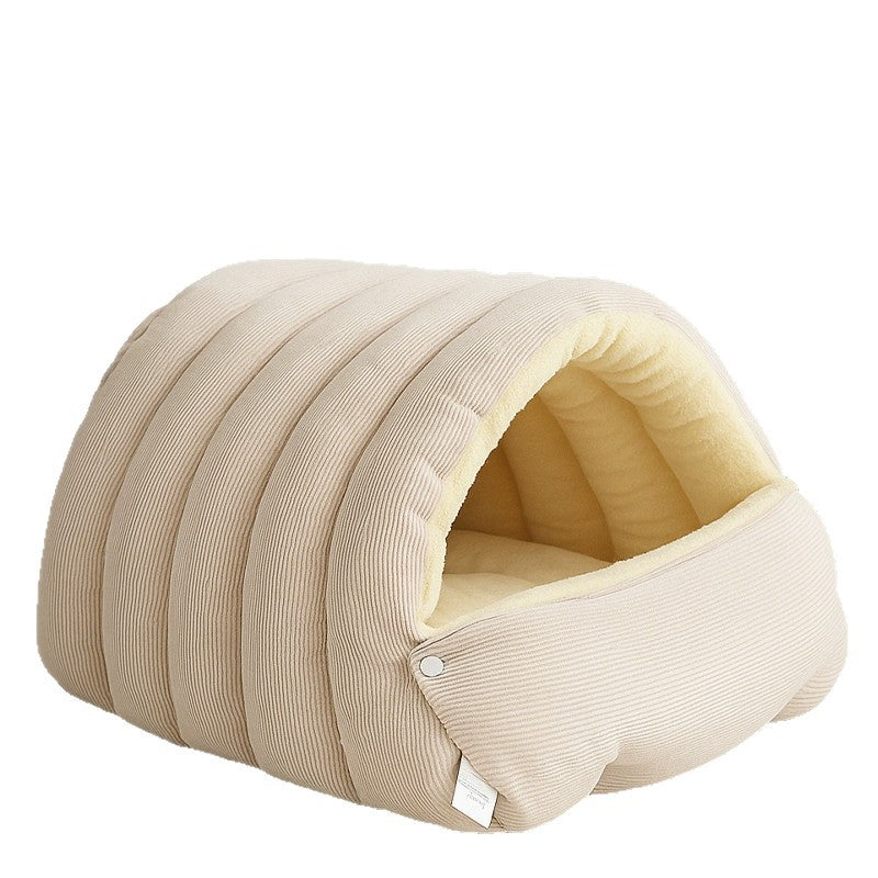 Removable And Washable Closed Cat House Winter Warm Pet Sleeping Nest - 0 - CJ