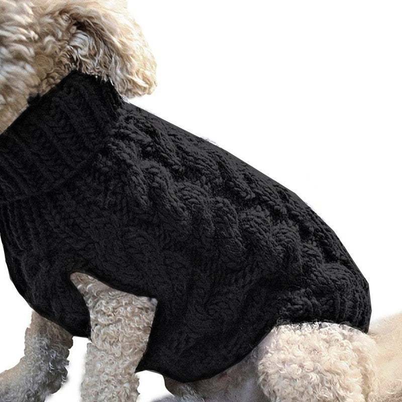 New Pet Sweater Dog Clothes Pet Supplier Winter Warm Clothing - 0 - CJ - Black - L - CJJJCWGY02401 - Black - L