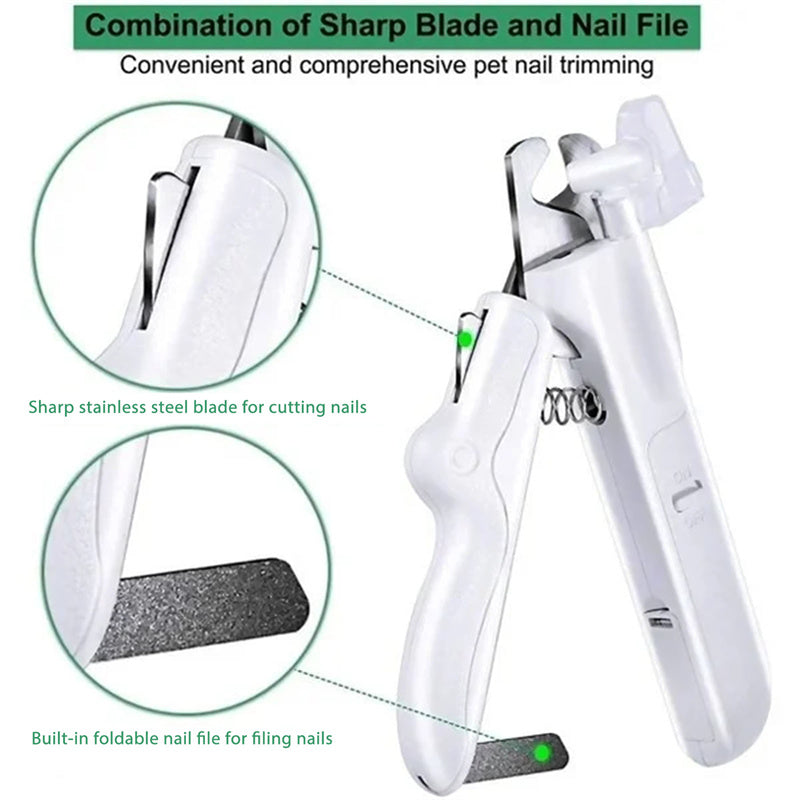 Pet Nail Clippers With LED Light Dogs Cat Nail Scissors Professional Trimmer Tool Care Grooming Supplies - 0 - CJ