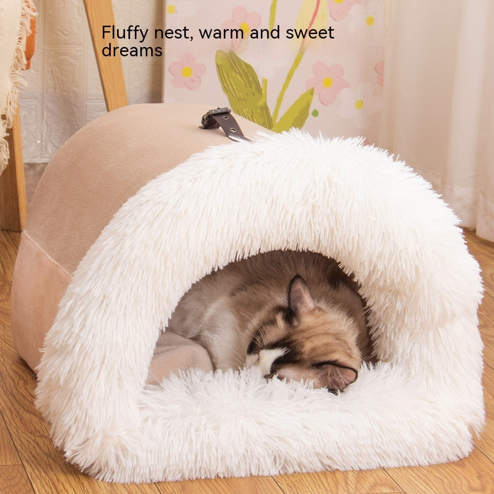 New Splice Portable Pet Nest Portable Autumn And Winter Warm Dog Nest Moisture - proof Long Fur Cat Nest Cross Border Pet Nest - 0 - CJ