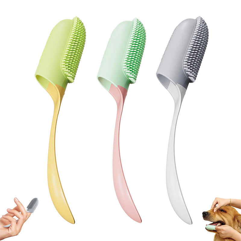 Dog Tooth Cleaning Brush Care Finger Wrap Cat Dog Oral Cleaning Toothbrush Tool Silicone Dog Cat Finger Toothbrush Supplies Pet Products - 5 - CJ