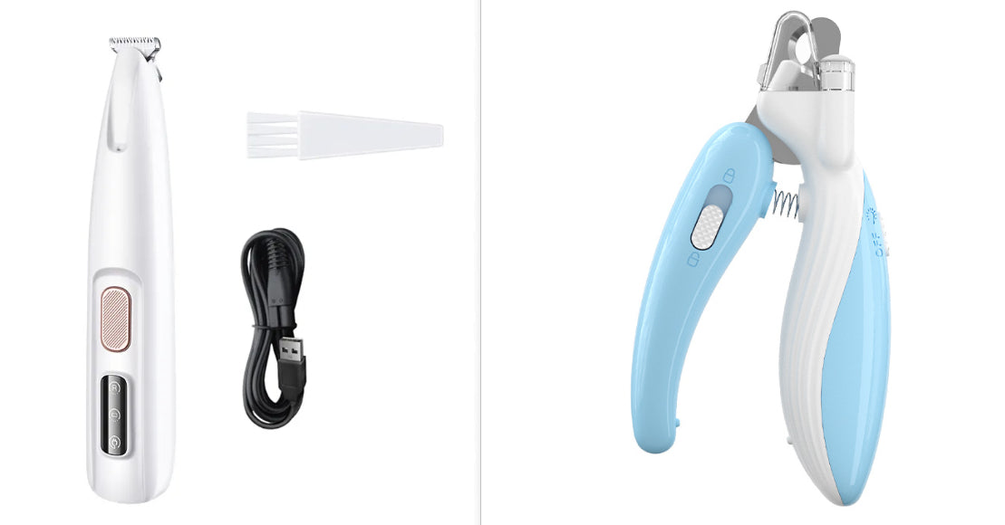 Pets Dog Paw Trimmer With LED Light Fully Waterproof Pet Hair Trimmer With LED Display Dog Clippers For Grooming Widen Blade - 0 - CJ