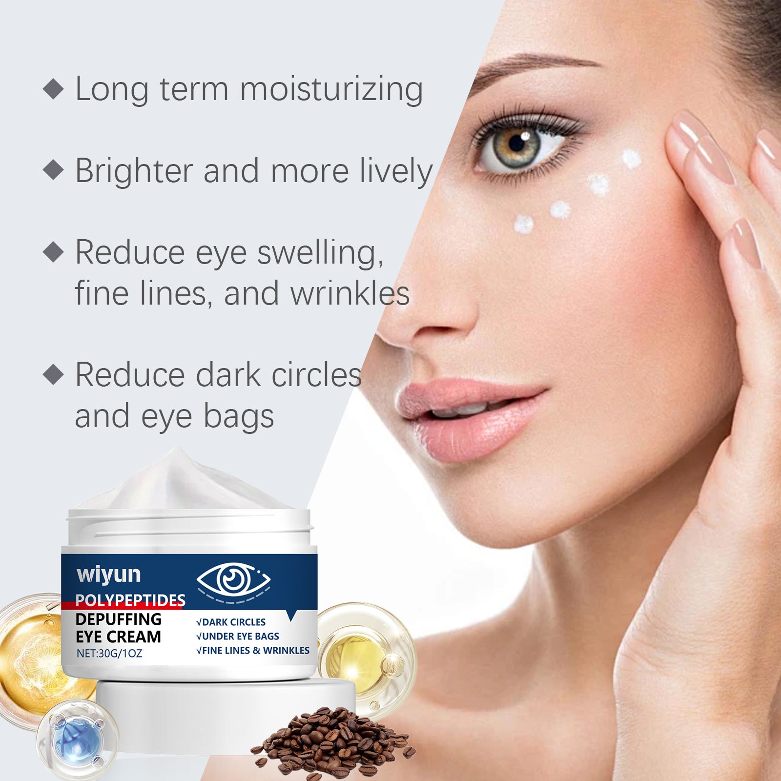 Wiyun Eye Care Cream Hydrates And Moisturizes The Skin Around The Eyes - 5 - CJ