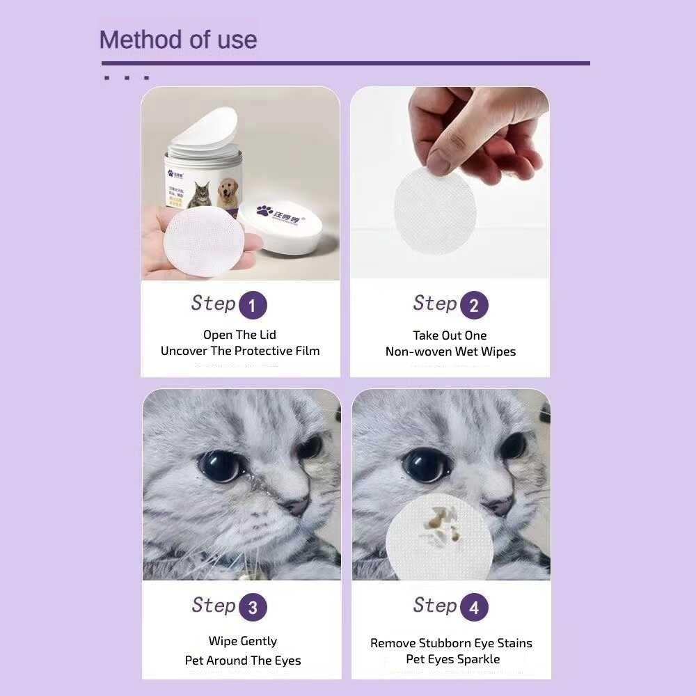 Pet Eye Wipes, 200 Wipes Can Pet Eye CleaningWipes, Tear Stain Removing Wipe, Pet Eye Wipesfor Dogs And Cats, Pets Eye Wipes, Pet Suppliesgentle - 5 - CJ