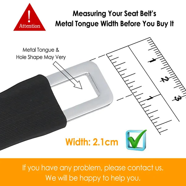 2Pcs Car Seat Belt Extender 9in Buckle Tongue Webbing Extension Safety Belt Auto Belt Clip Lengthening - 5 - CJ