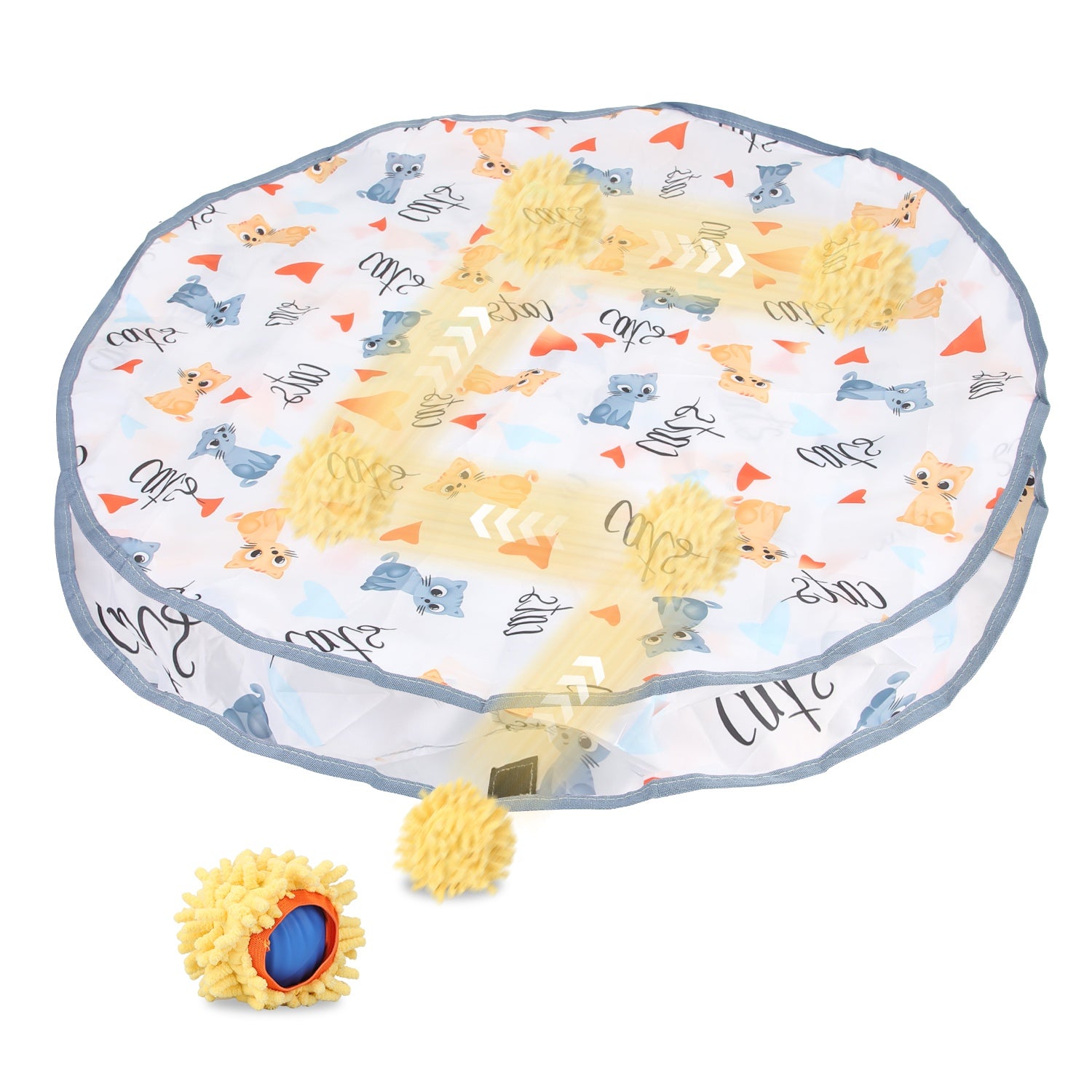 1Pc Cat Toys Ball Fast Rolling In Pouch Rechargeable Motion Activated Interactive Cat Toys For Indoor Cats Hide And Seek Mouse Catching Game - 5 - CJ