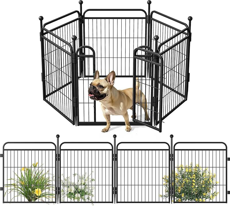 Gardner Pet Dog Fence Indoor And Outdoor Small And Medium Dog Foldable With Gravity Automatic Lock Pet Activity Fence - 5 - CJ
