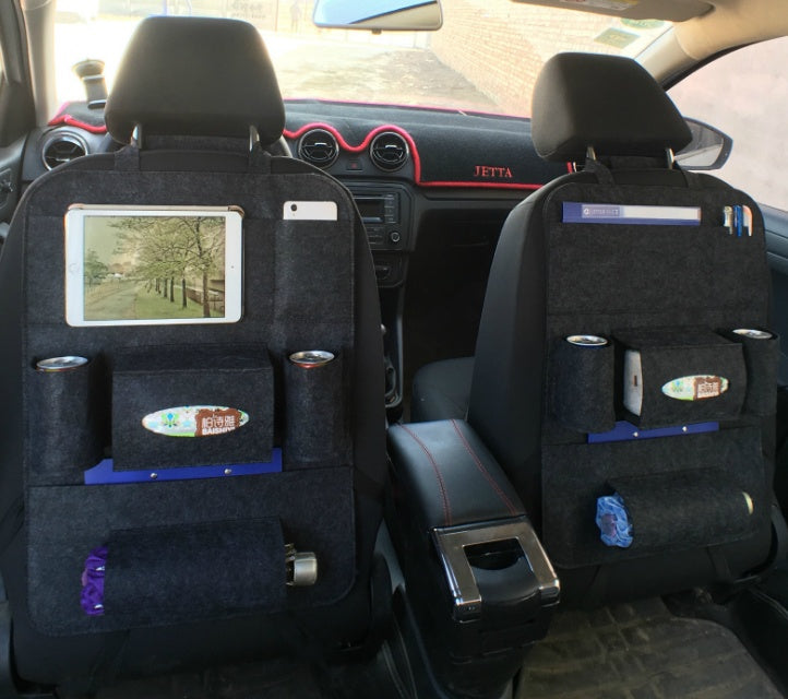 Auto Car Backseat Organizer Car - Styling Holder Multi - Pocket Seat Wool Felt Storage Multifunction Vehicle Accessories Bag - 0 - CJ