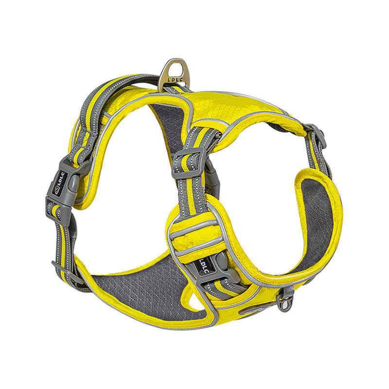 Traction Strap Shock Absorption Comfortable Night Vision Reflective Pet Harness - 0 - CJ
