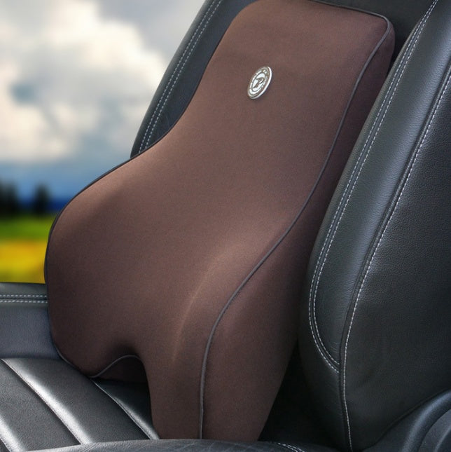 Car Memory Cotton Lumbar Suit Pillow Back Pad Waist Car Interior Seat Four Seasons Universal New Slow Rebound - 0 - CJ - A piece - Coffee - CJQCNBQC00051 - A piece - Coffee