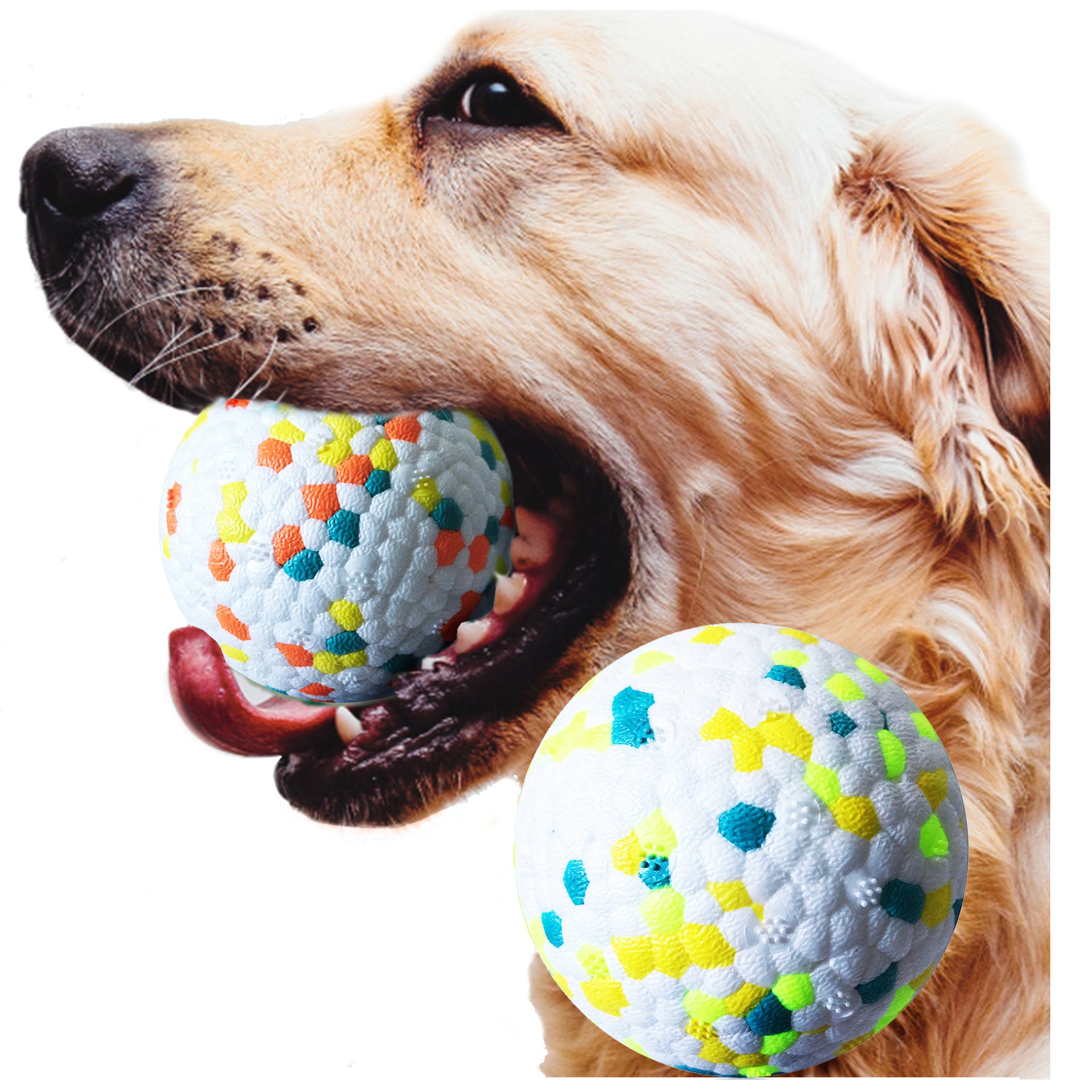 Dog Molars Pet Toy Ball Interactive Training Pet Play Ball Chew Molar Tooth Cleaning Toys Bite Resistant Dog Toys - 0 - CJ