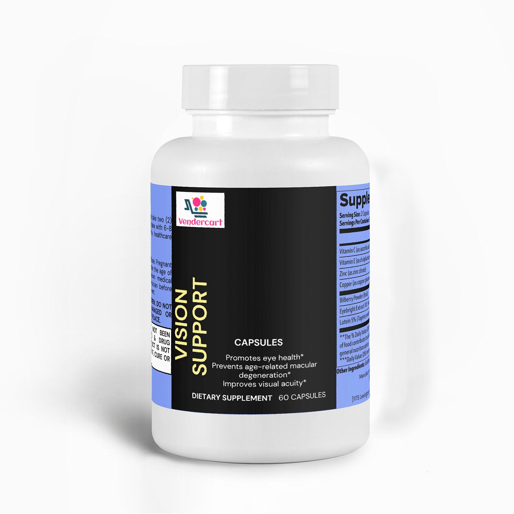Vendercart Vision Support Supplement Eye Health, Visual Clarity, And Night Vision Boost - 5 - CJ