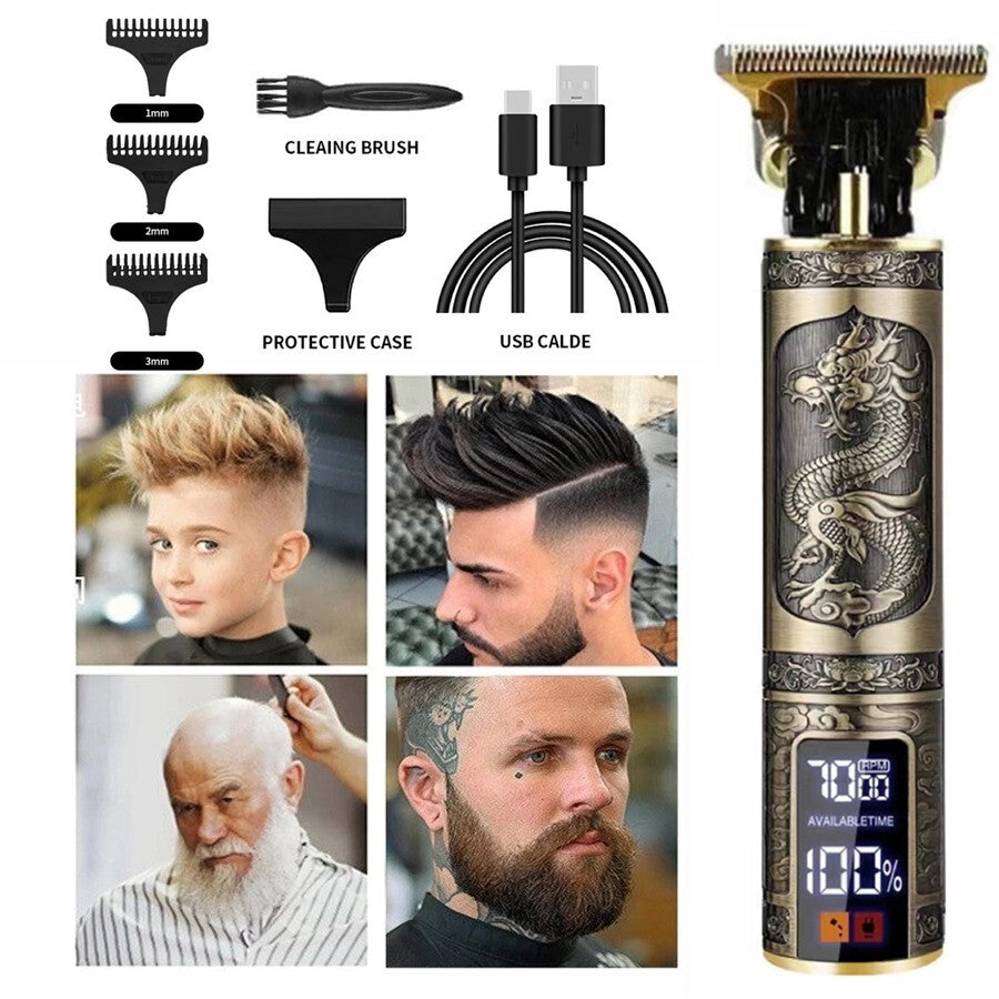 Beard Trimmer Hair Clippers Cordless Hair Cutting Barber Shaving Machine For Men Rechargeable - 5 - CJ