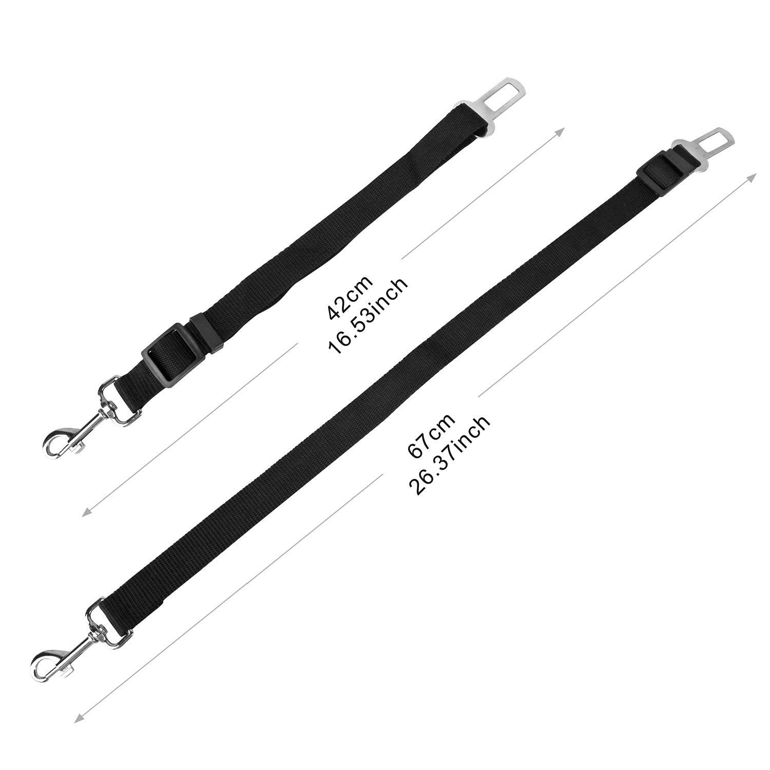 2Pcs Pet Dog Seat Belt Leash Adjustable Pet Dog Cat Safety Leads Harness Car Vehicle Nylon Fabric Seatbelt Strap - 5 - CJ