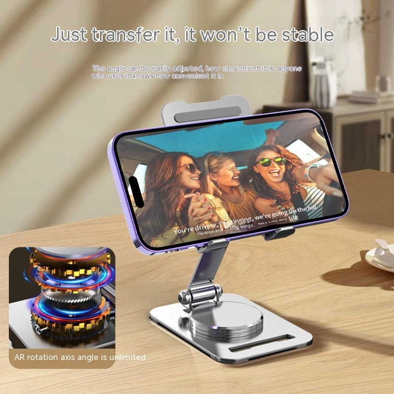 360 Degrees Rotate Metal Desk Mobile Phone Holder Stand For Phone Pad Adjustable Desktop Tablet Holderl Table Cell Phone Stand - 0 - CJ