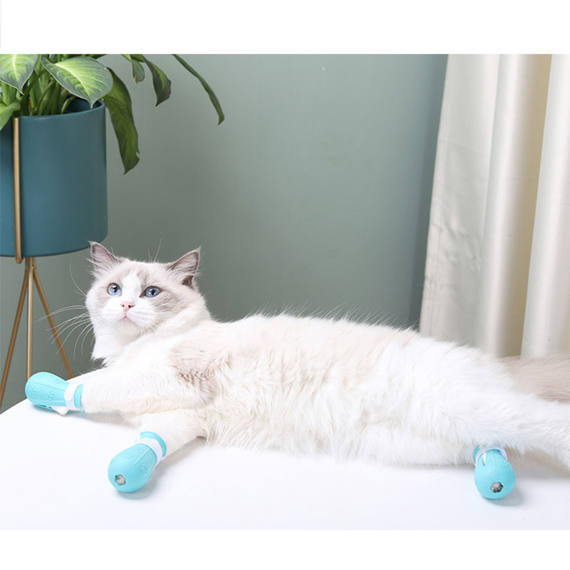Adjustable Cat Foot Claw Cover Anti - Scratch Prickly Nail Glove Cat Boots For Cats Only, Anti - Scratch Cat Feet Claw Covers Adjustable Prickly Anti - Off Shoes Nail Glove - 5 - CJ