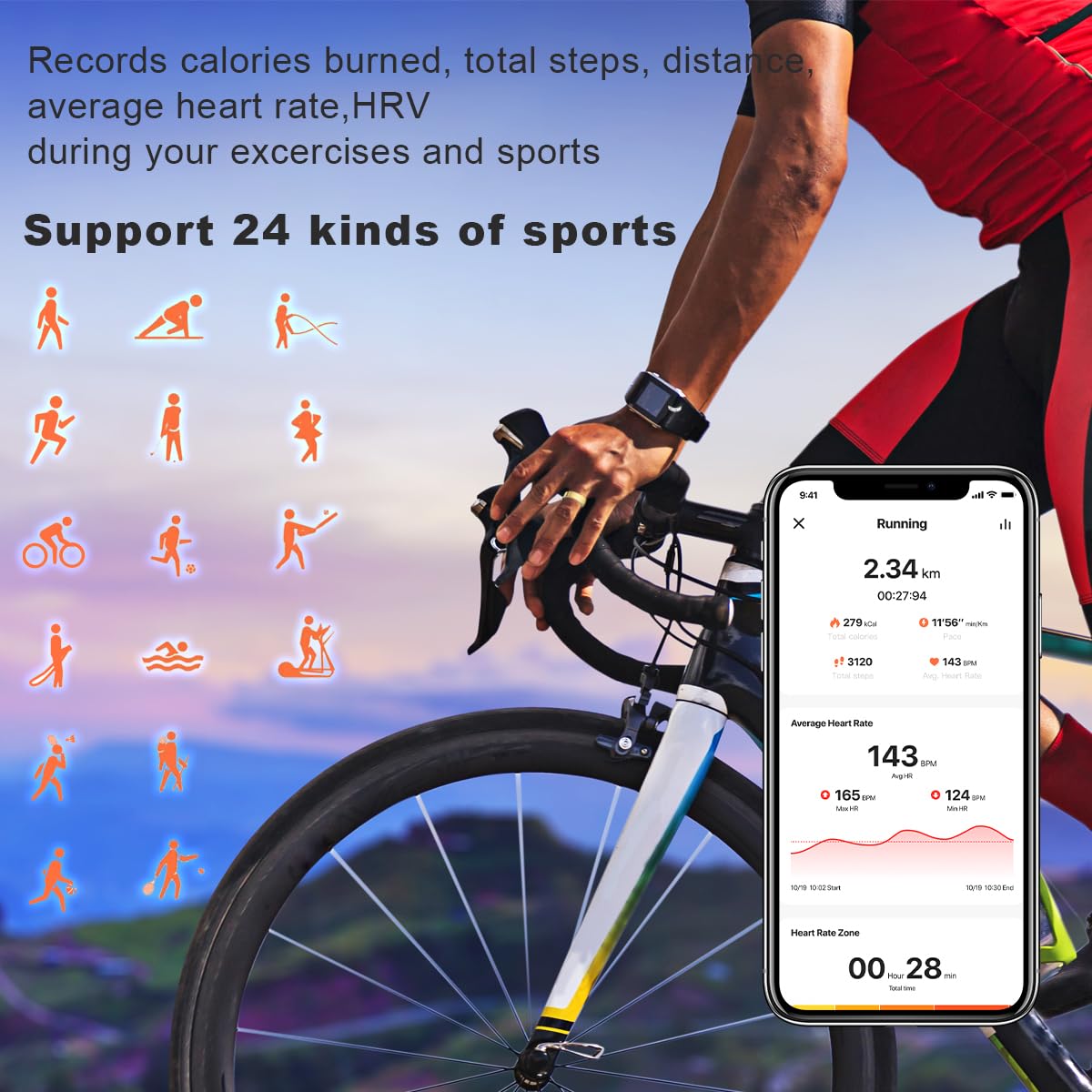 Health Smart Ring, Fitness Tracker, With Heart Rate, Blood Oxygen, Heart Rate Variability, Sleep Monitoring, Step Count, IP68 Compatible With IPhone And Android, No Subscription Fee Required - 5 - CJ
