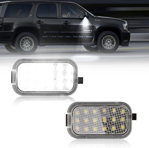 2X LED Side Mirror Puddle Lights For 07 - 14 Yukon Sierra Tahoe Avalanche Escalade - 5 - cjdropshipping