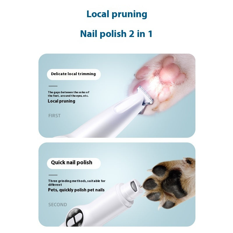 Two - in - one Pet Multi - part Trimming Intelligent Double Button Cat Foot Shaving Device - 0 - CJ