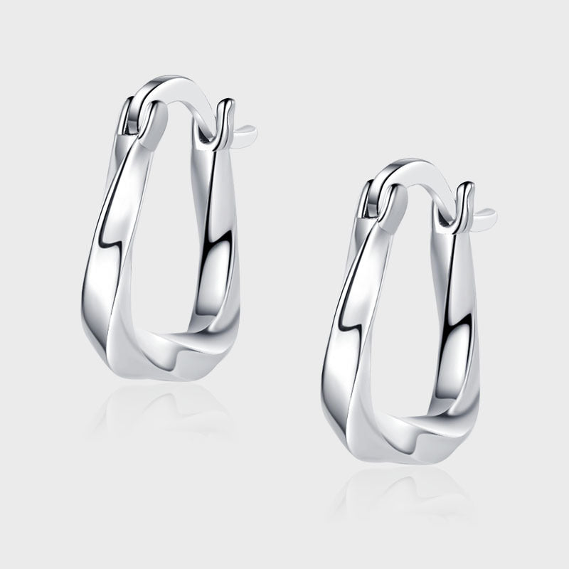 S925 Sterling Silver Geometric Earrings Temperament Advanced Atmosphere Earrings - 4 - CJ