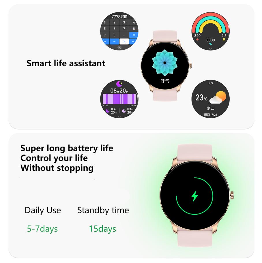 Ultra Slim Smart Watch For Men Women, 1.43 AMOLED Screen Fitness Watches , LP67 Outdoor Watch For Android Ios - 5 - CJ