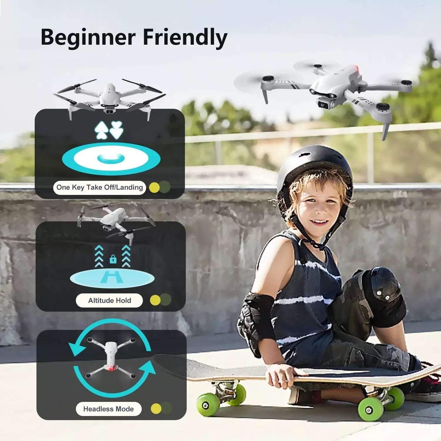 F10 Foldable Drone With Camera WIFI FPV For Adults,1080P HD FPV Live Video RC Quadcopter,Logistics Is Randomly Sent By UPS,USPS - 5 - CJ