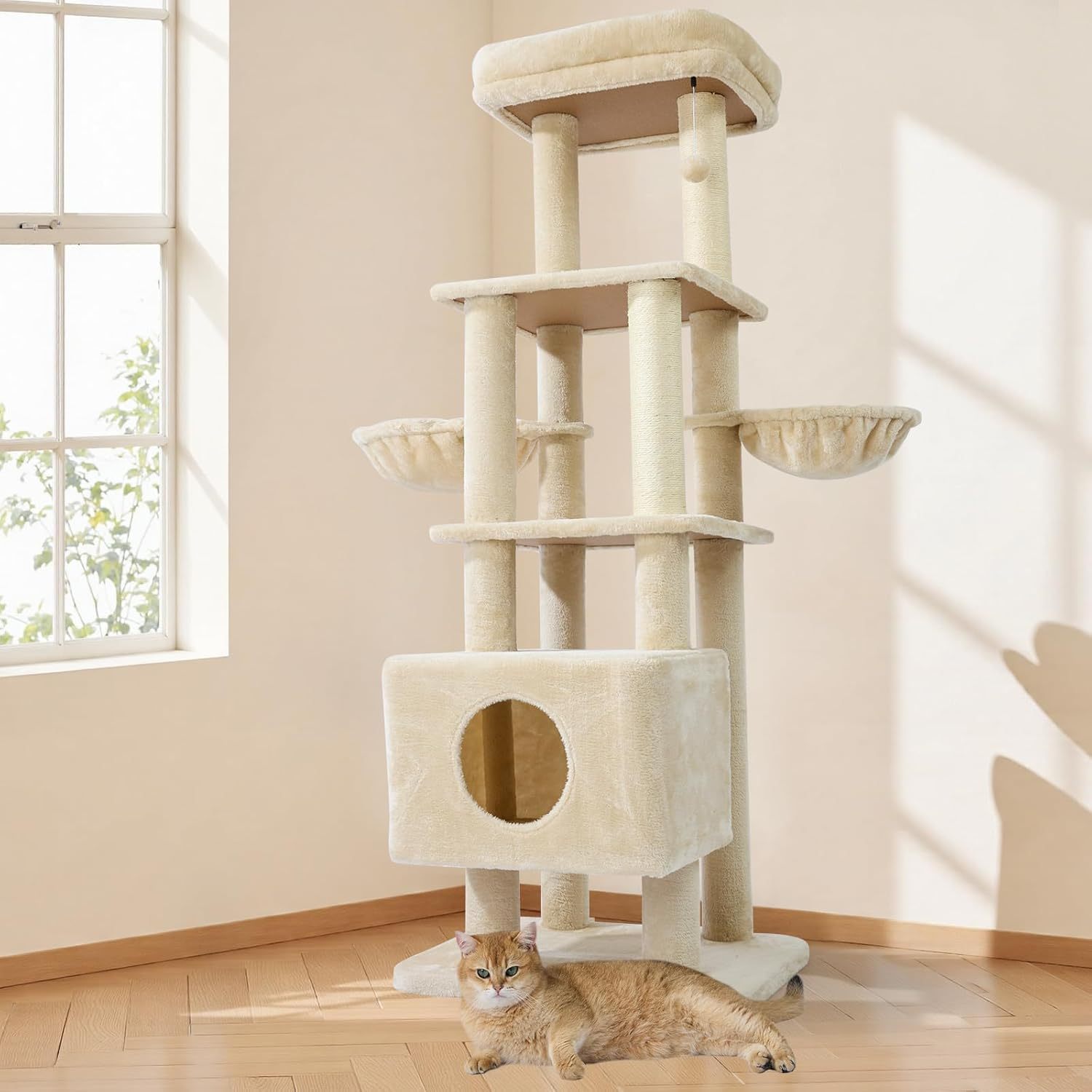 Gardner Pets Large Cat Tree For Medium To Large Cats, Heavy - Duty Cat Tower With Scratch Post And Washable Top Perch. Self - pickup Orders Supported Via FedEx, Amazon Ship, And UPS. - 5 - CJ