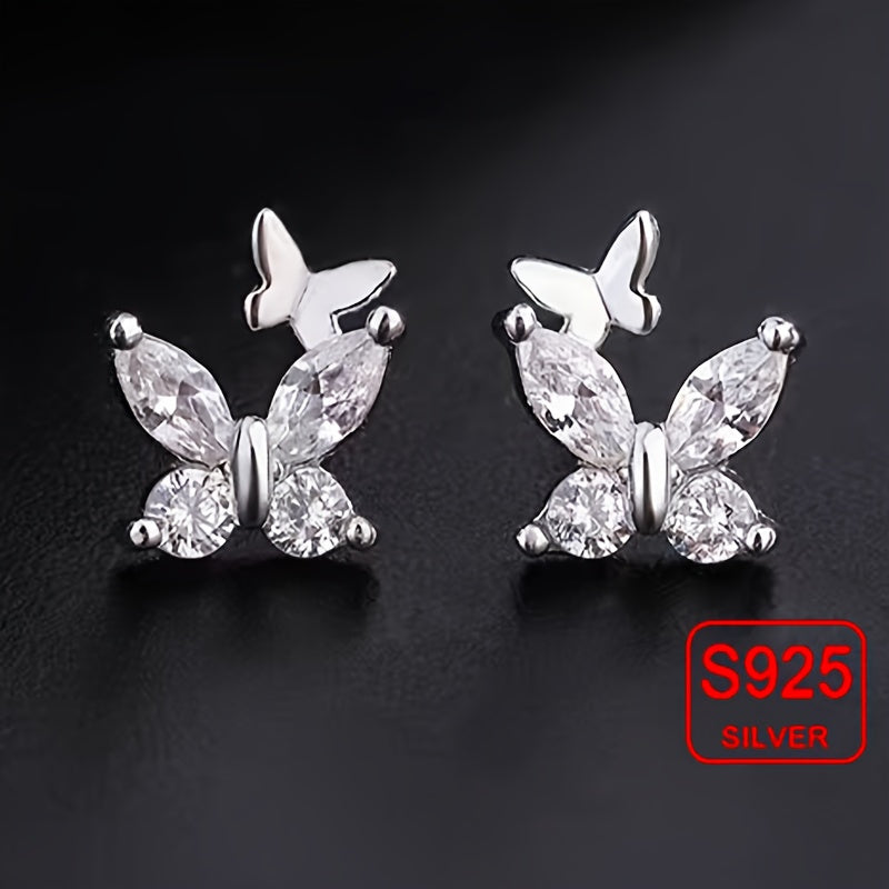 Full Body Material 925 Sterling Silver Anti Allergic Earrings - 5 - CJ