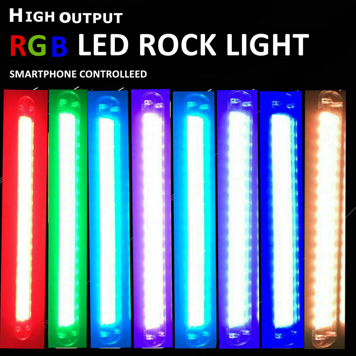 6x Car Underglow Neon Accent Strip Lights Kit RGB Million Multi - Color Music Lamp - 5 - CJ