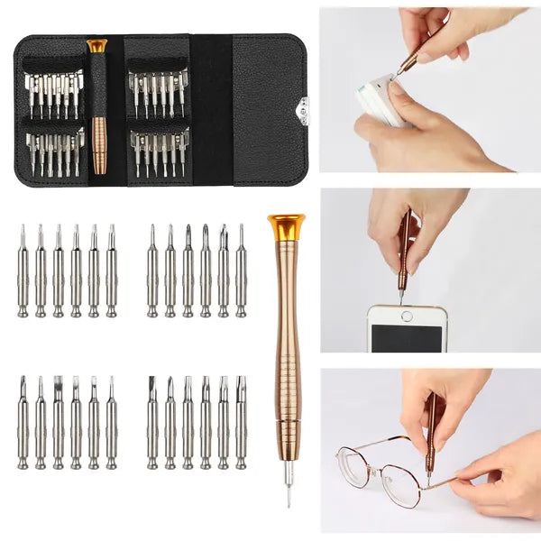 25 In 1 Multipurpose Precision Screwdriver Wallet Kit Repair Tools - 5 - CJ