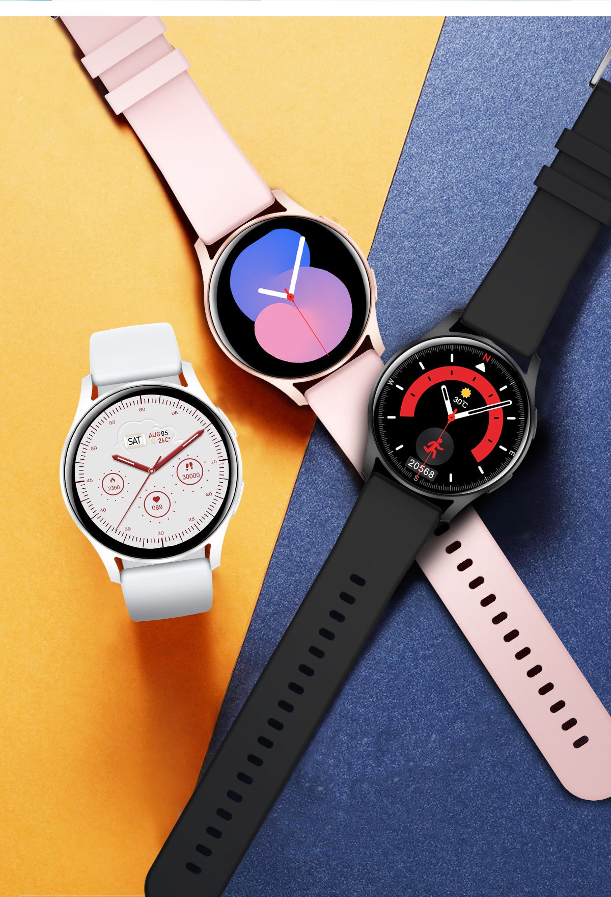 Trendy Smart Watch, Smart Watch For Men And Women, Make,answer Calls, Wireless Smart Watch, Fitness Tracker With Calorie Tracker, Pedometer, Text Notifications, Compatible With IPhone And Android, Per - 5 - CJ