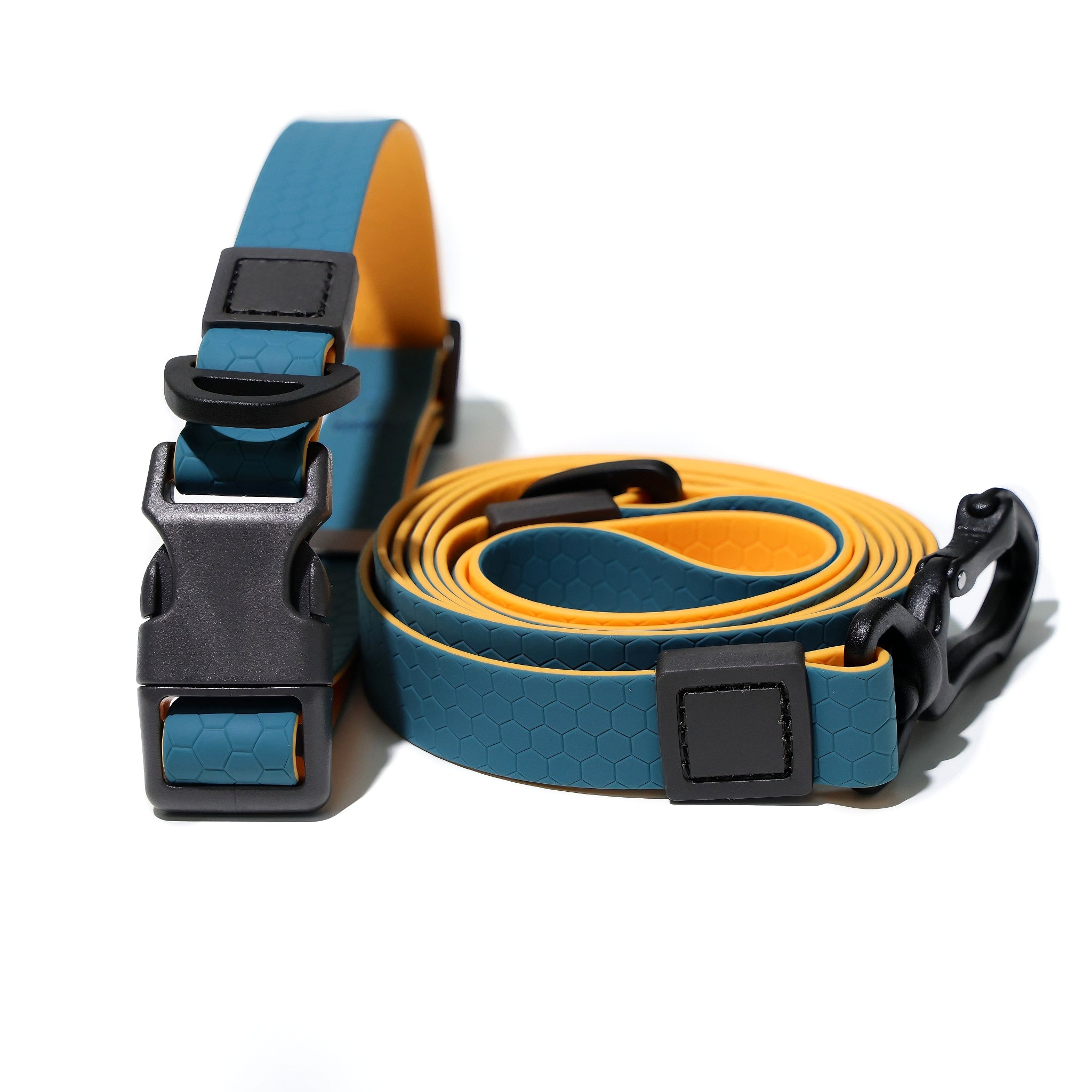 Honeycomb Embossed Dual - Color Pet Leash Set Is Stylish And Fashionable. The Embossed Surface Enhances The Leash's Grip, Preventing Slippage When Held. The Product Is Waterproof, Wear - resistant, Odor - r - 5 - CJ