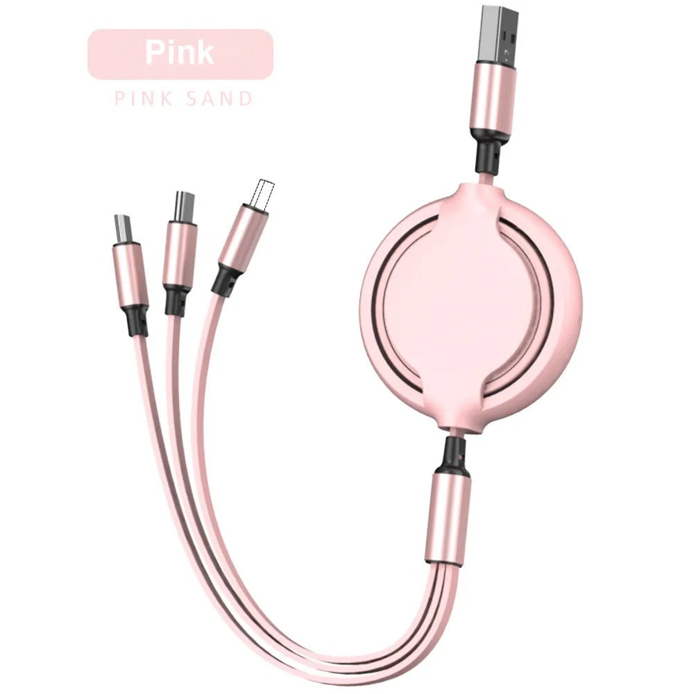Three - in - one Mobile Phone Data Cable, Free Switching Of Interfaces, Multi - device Charging Is Super Convenient. - 5 - CJ