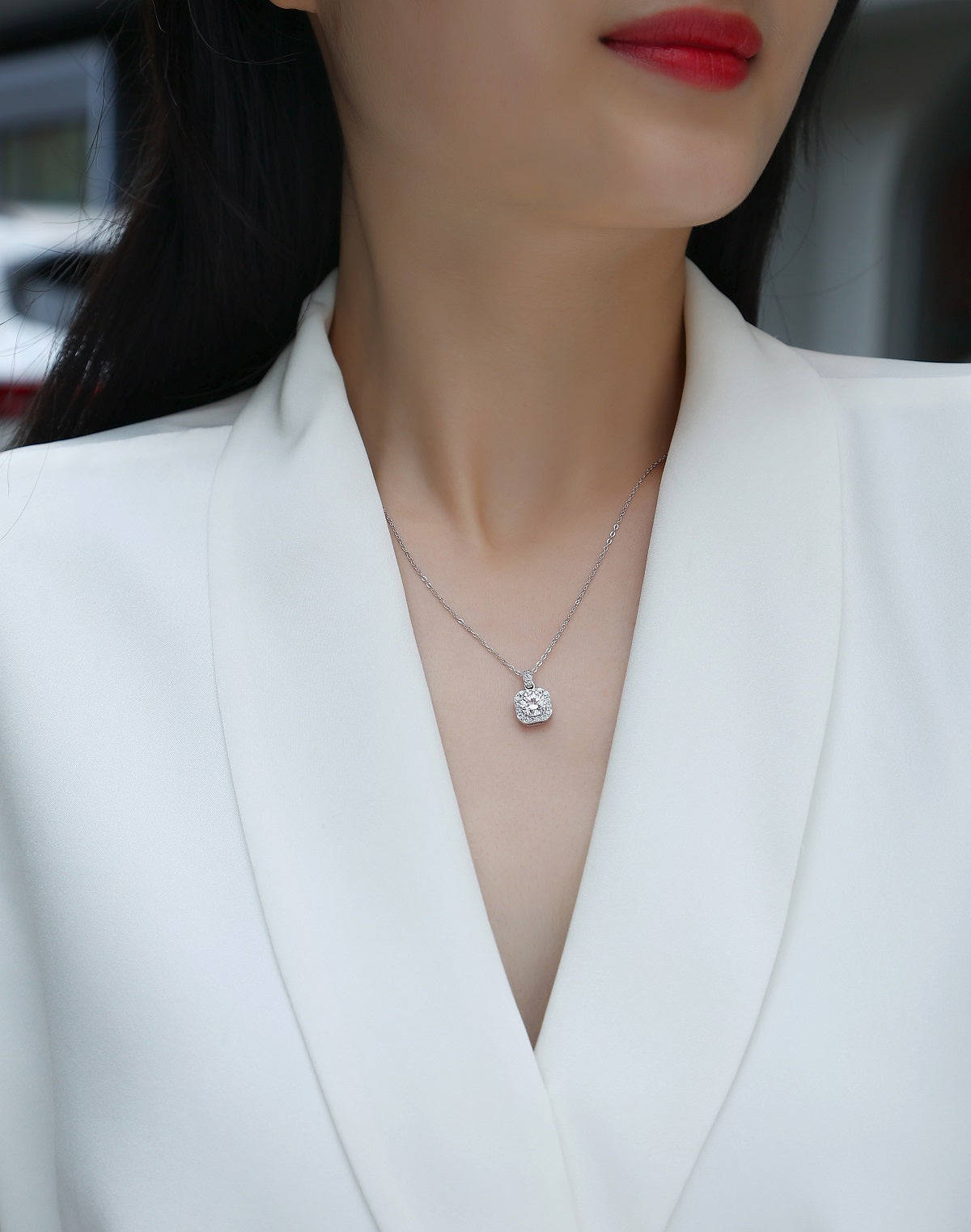 1Dawn Light - A Fashionable And Luxurious Diamond Jewelry Pendant Set With 1 - carat Moissanite S925 Sterling Silver And Platinum Plating Prohibit TikTok sales - 5 - cj