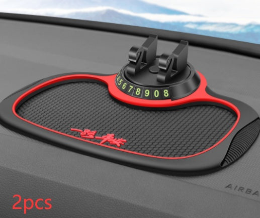 Non - Slip Car Phone Pad For 4 - in - 1 Car Parking Number Card Anti - Slip Mat Auto Phone Holder Sticky Anti Slide Dash Phone Mount - 0 - CJ - Red A - 2PCS - CJQC138570808HS