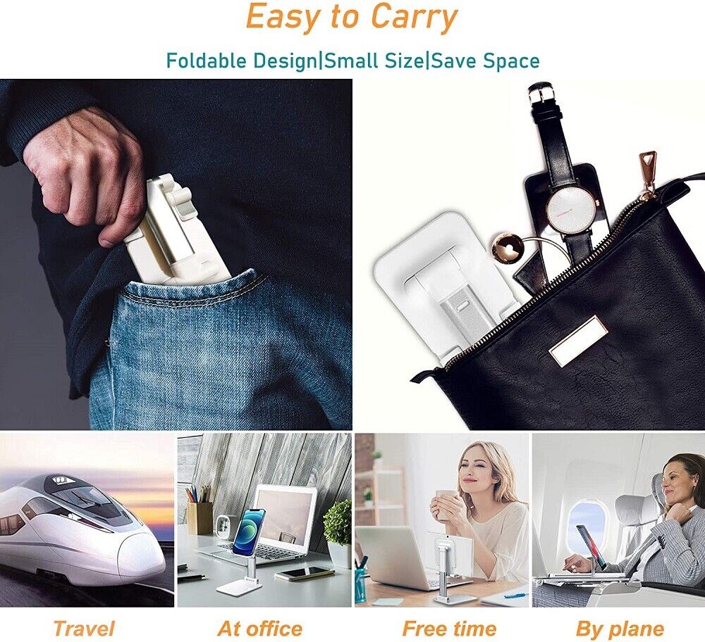 Cell Phone Stand Desktop Holder Tablet Stand Mount Mobile Phone Desktop Tablet Holder Table Cell Foldable Extend Support Desk Mobile Phone Holder Stand - 5 - CJ