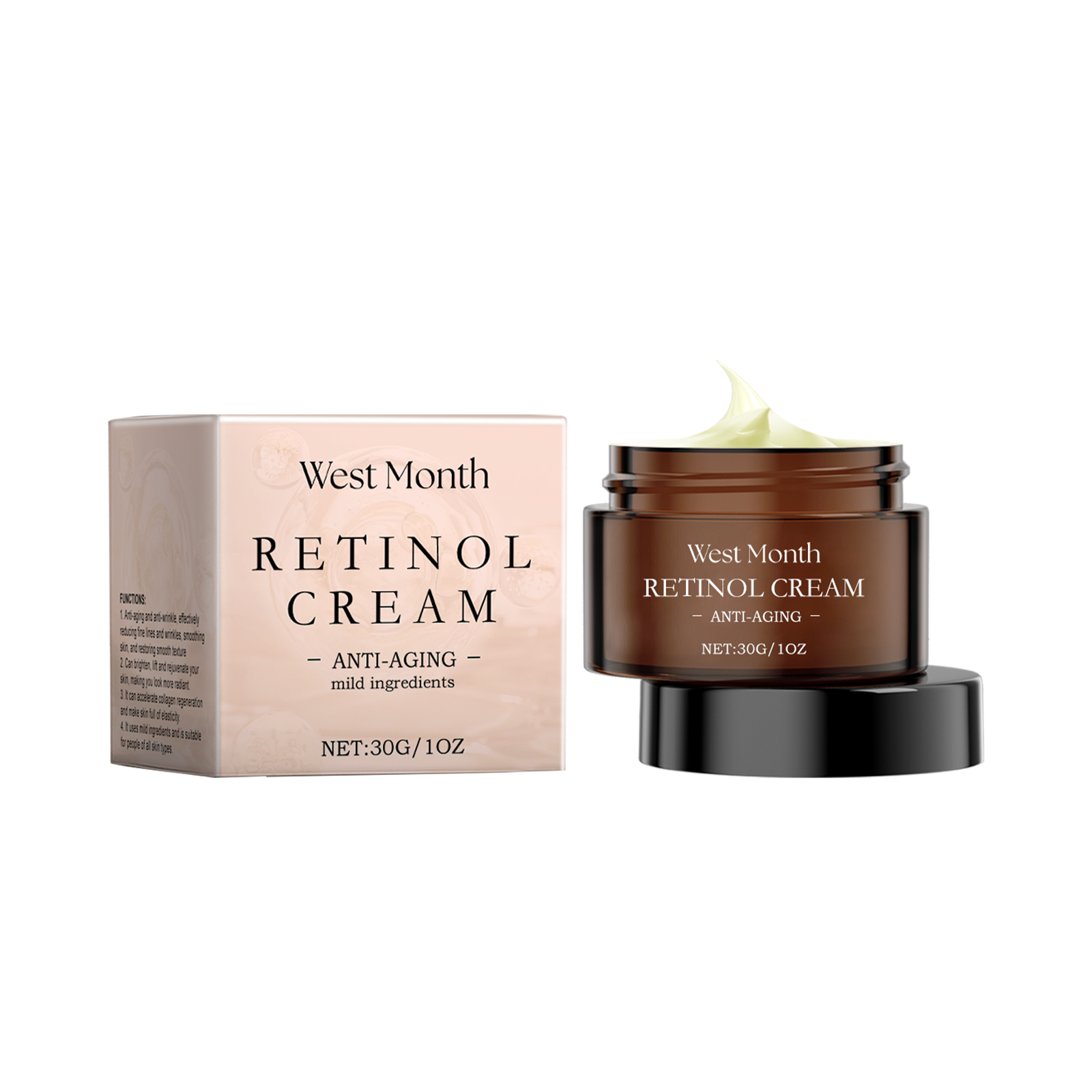 West&Month Retinol Firming Cream, Facial Moisturizing Retinol Arbutin Skin Care Cream - 5 - CJ